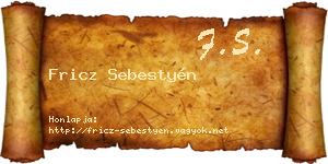 Fricz Sebestyén névjegykártya